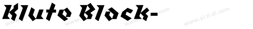 Klute Black字体转换